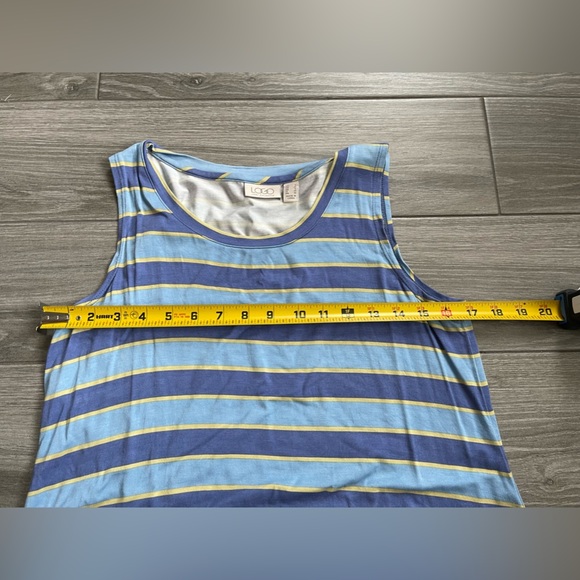 Logo Lori Goldstein| Jersey Knit Striped Tank Top, Size Small•••Flowy & Comfy - Picture 8 of 8